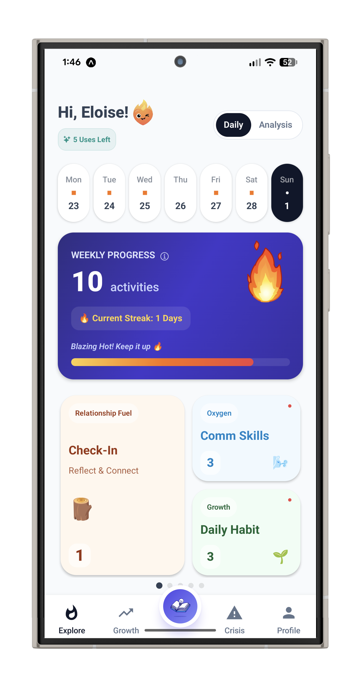 A mockup of the Twindle app on a phone.